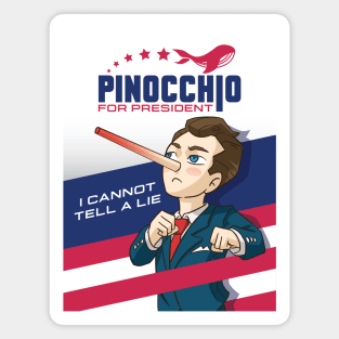 Pinocchio For President Magnet